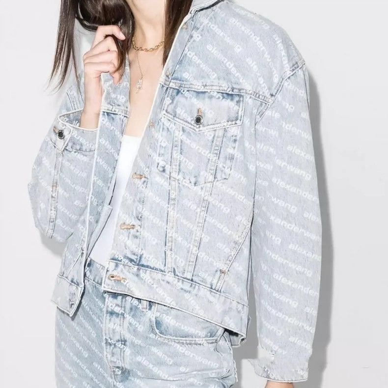 Alexander Wang Alexander Wang Classic Logo Denim Jacket Size S / US 4 / IT 40 - 2 Thumbnail