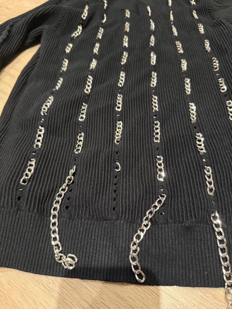 Alexander Wang Alexander Wang Chain Striped Sweater Size M / US 6-8 / IT 42-44 - 5 Thumbnail