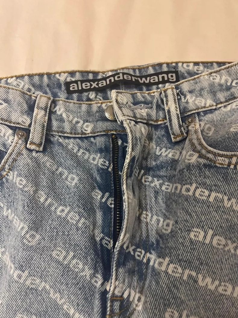 Alexander Wang Alexanderwang Printed Denim Jeans Size 26" / US 2 / IT 38 - 2 Thumbnail