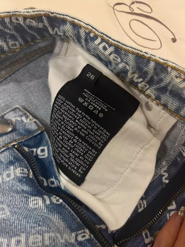 Alexander Wang Alexanderwang Printed Denim Jeans Size 26" / US 2 / IT 38 - 3 Thumbnail