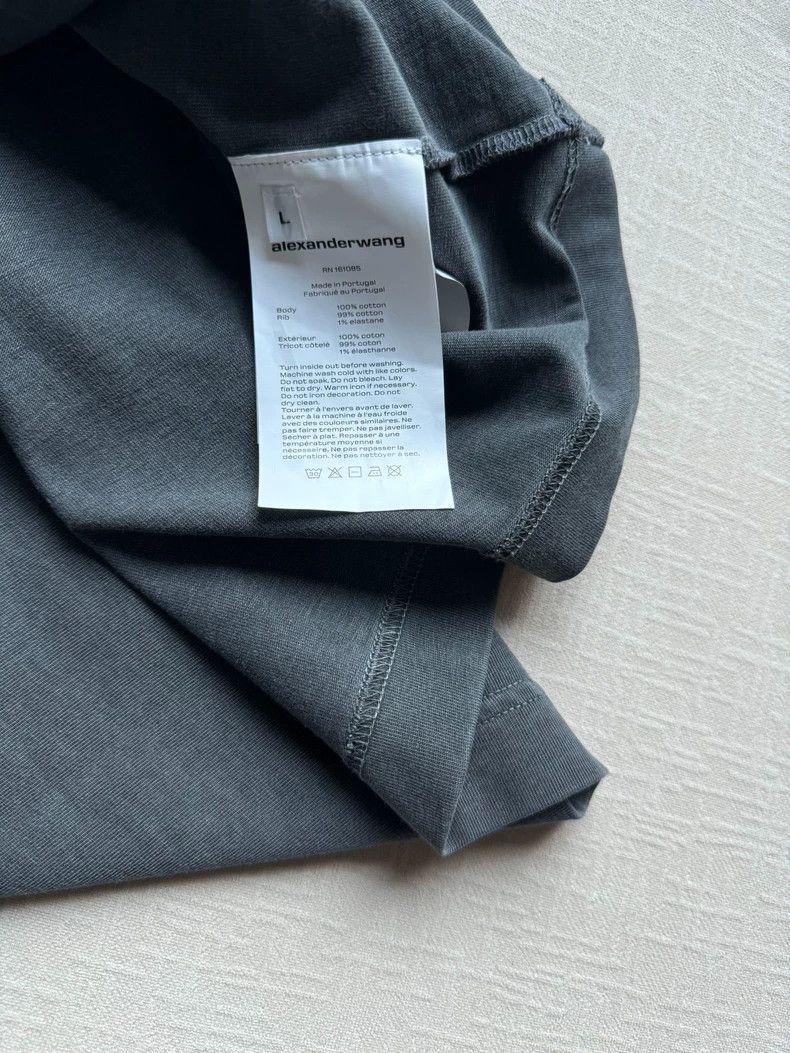 Alexander Wang Alexanderwang Washed Short Sleeve T-shirt Size L / US 10 / IT 46 - 3 Thumbnail