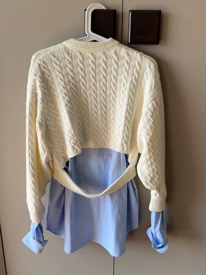 Alexander Wang Alexanderwang Cable Knit Layered Dress Size M / US 6-8 / IT 42-44 - 2 Thumbnail