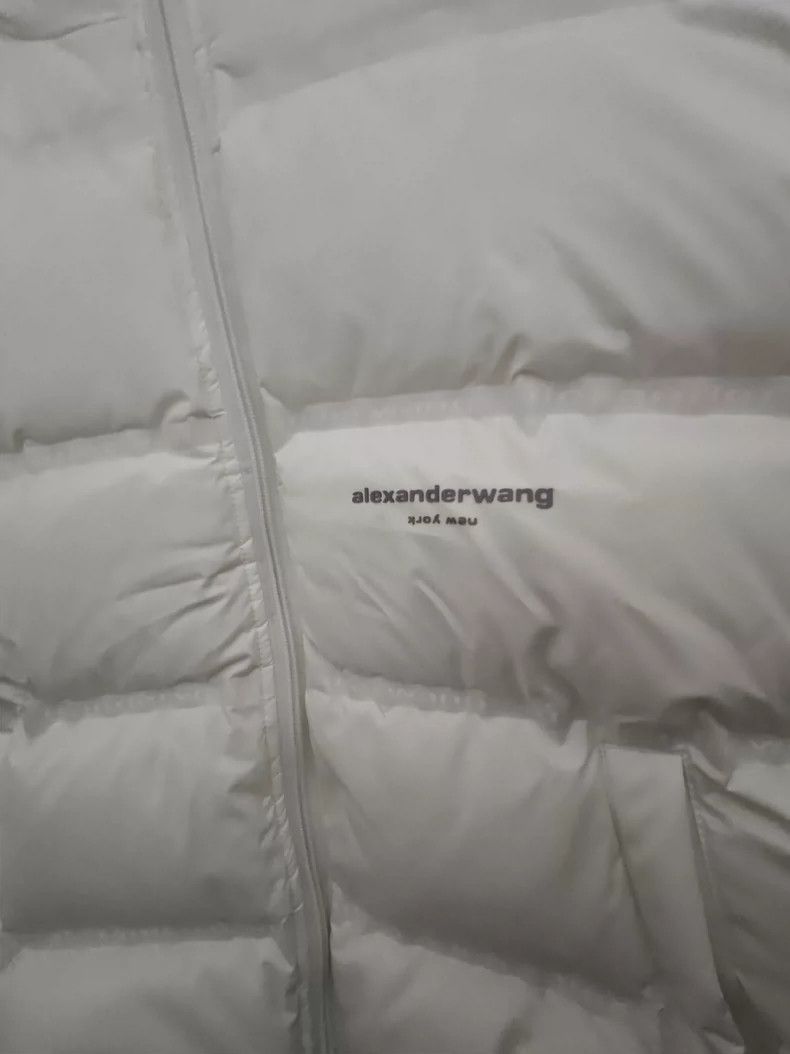 Alexander Wang Short Logo Hooded Down Jacket