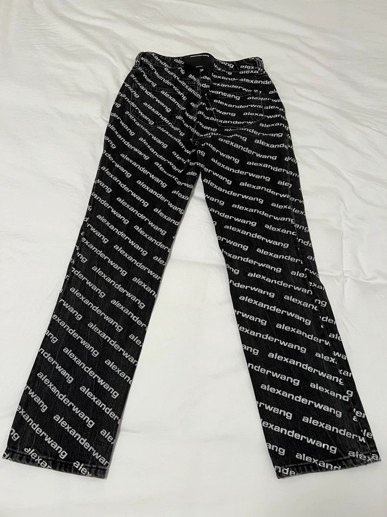 Alexander Wang Alexander Wang Letter Print Denim Jeans Size 25" / US 0 / IT 36 - 3 Thumbnail