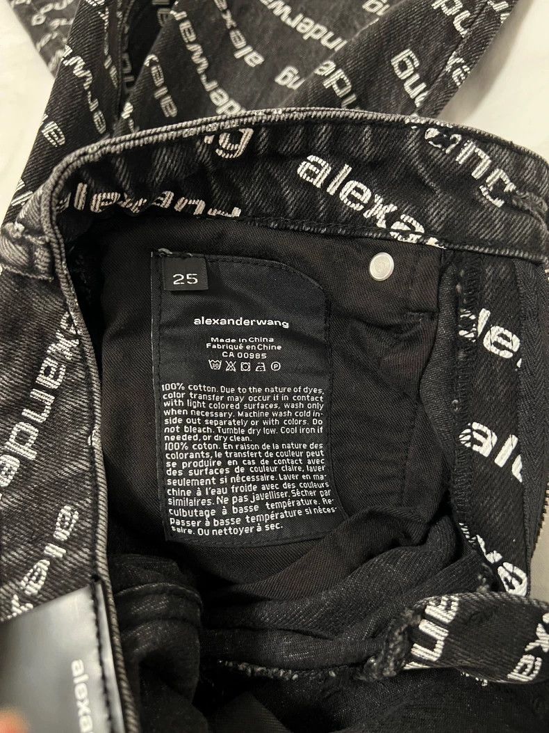 Alexander Wang Alexander Wang Letter Print Denim Jeans Size 25" / US 0 / IT 36 - 4 Thumbnail