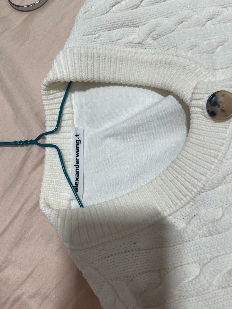 Alexander Wang Alexander Wang White Cable Knit Sweater Shirt Size S / US 4 / IT 40 - 3 Thumbnail
