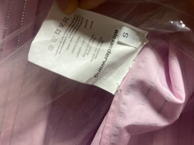 Alexander Wang Alexander Wang Pink Rhinestone Button Up Shirt Size S / US 4 / IT 40 - 2 Thumbnail