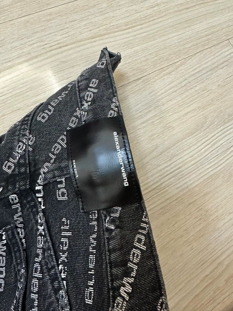 Alexander Wang Alexander Wang Logo Print Black Jeans Size 24" / US 00 / IT 34 - 4 Thumbnail