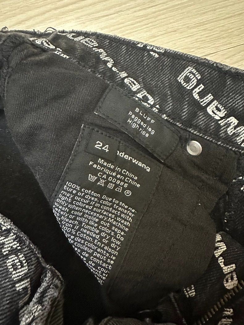 Alexander Wang Alexander Wang Logo Print Black Jeans Size 24" / US 00 / IT 34 - 5 Thumbnail