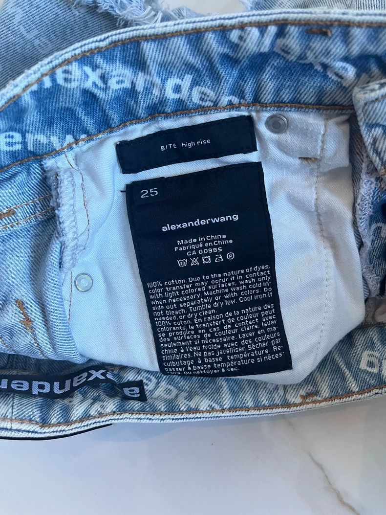 Alexander Wang Alexander Wang High-Waist Denim Shorts Size 25" / US 0 / IT 36 - 3 Thumbnail