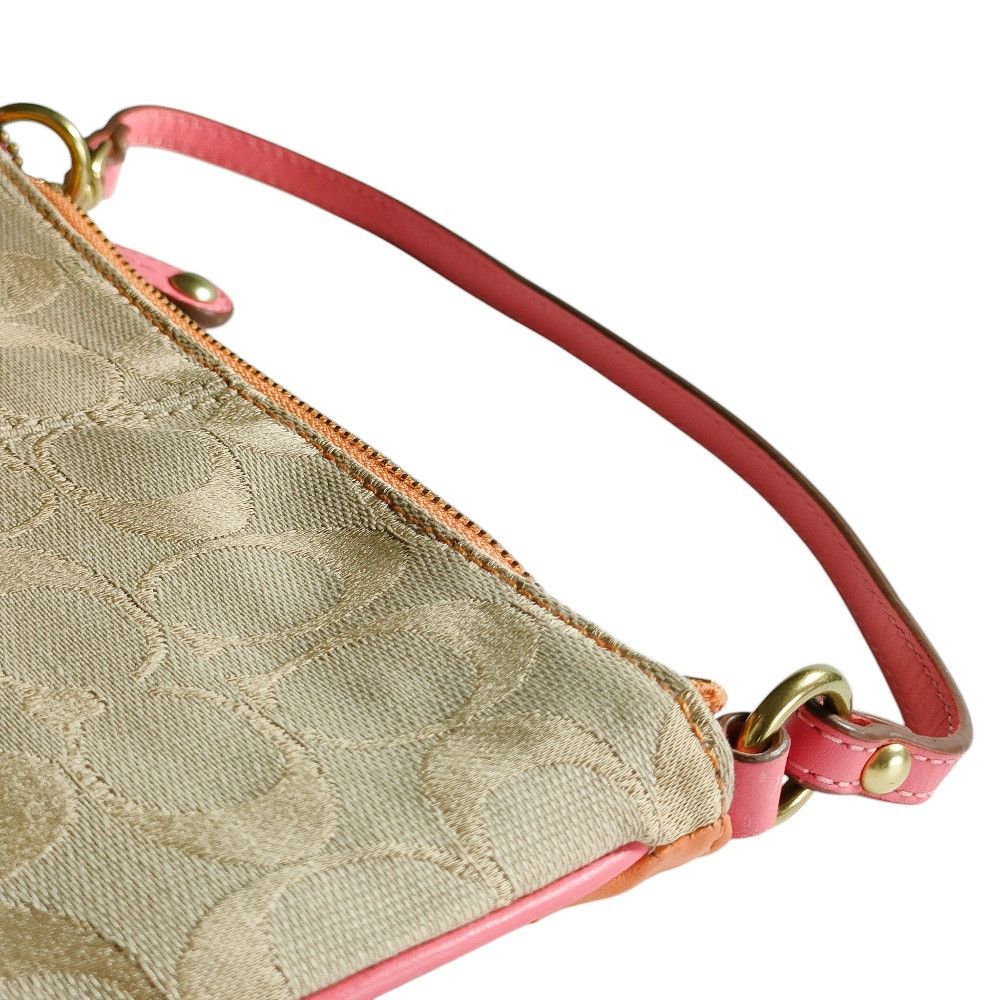 Coach Coach Coach Signature Canvas Pochette Others Handbag DUTY FREE for USA Size ONE SIZE - 6 Thumbnail
