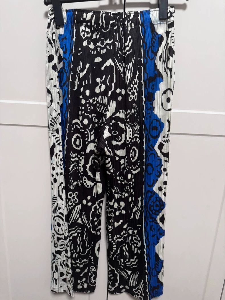 Issey Miyake Issey Miyake JF723 Floral Print Pants - dmc Size US 26 / EU 42 - 2 Thumbnail