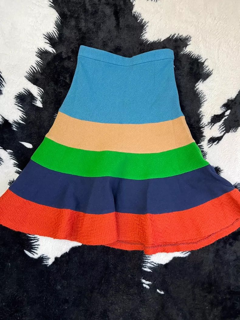 Patchwork Skirt Rainbow Skirt Maxi Patchwork Tie Dye Whimsical - Main Image