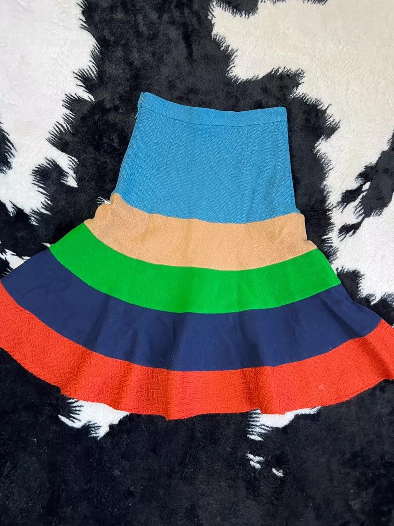 Junya Watanabe Comme des Garcons Rainbow Patchwork Skirt - dmc Size US 27 - 2 Thumbnail