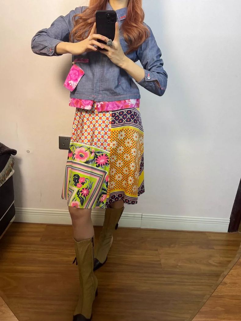 Comme des Garcons Comme des Garcons Floral Patchwork Skirt - dmc Size US 26 / EU 42 - 7 Thumbnail