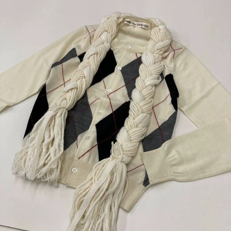Comme des Garcons COMME des GARCONS Argyle Knit Top - dmc Size US M / EU 48-50 / 2 - 6 Thumbnail