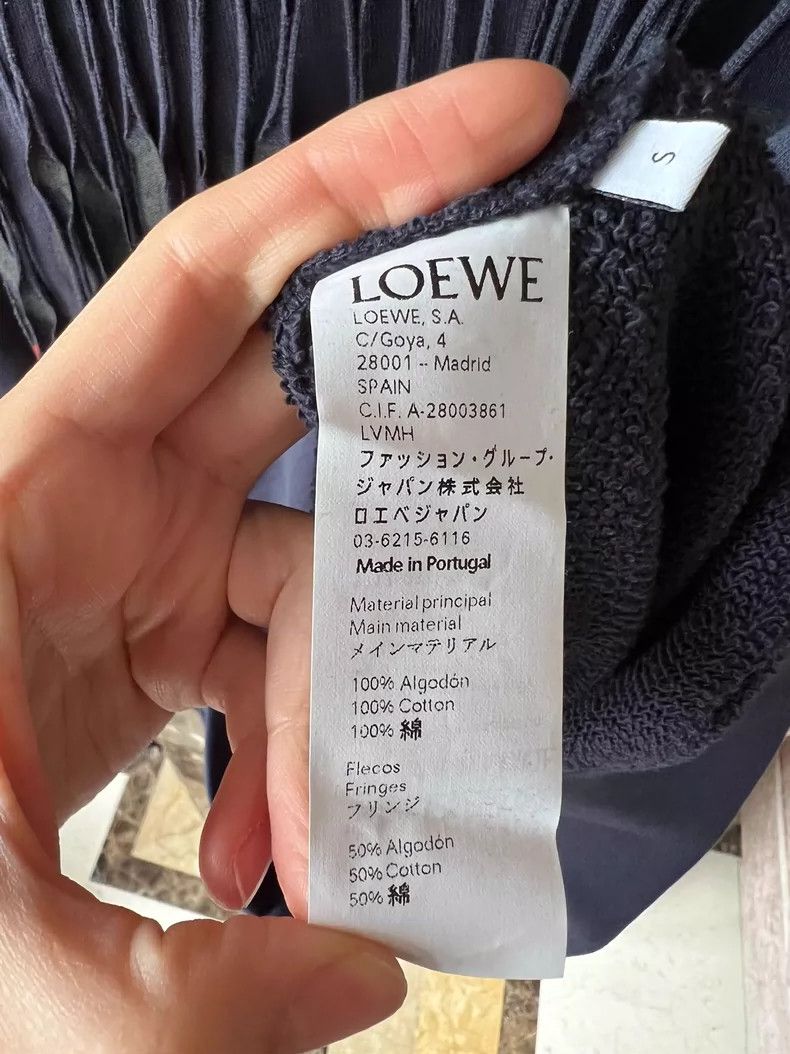 Loewe Loewe Anagram Fringed Cotton Sweatershirt - dmc Size US S / EU 44-46 / 1 - 7 Thumbnail