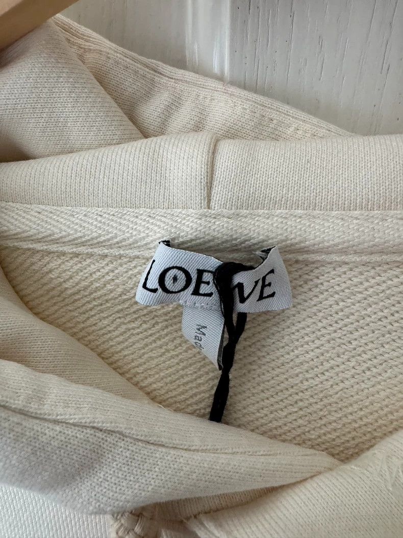 Loewe LOEWE Men's Anagram Leather Patch Hoodie - dmc Size US M / EU 48-50 / 2 - 2 Thumbnail