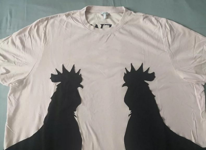 Loewe Loewe Rooster Embroidery Short Sleeve T-shirt - dmc Size US M / EU 48-50 / 2 - 2 Thumbnail
