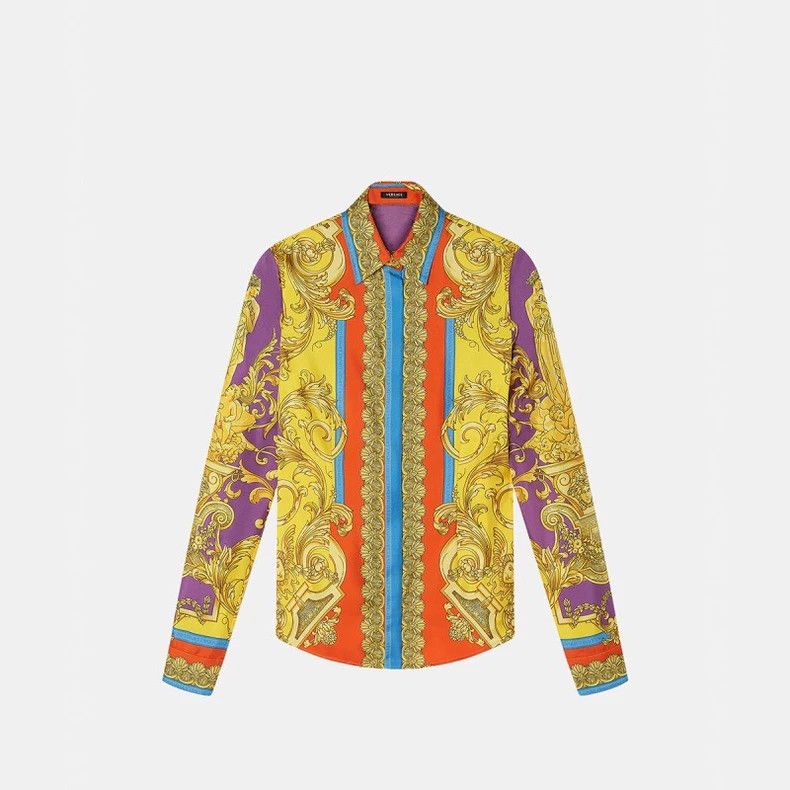 Versace Versace New Printed Long Sleeve Shirt - dmc Size US XS / EU 42 / 0 - 3 Thumbnail