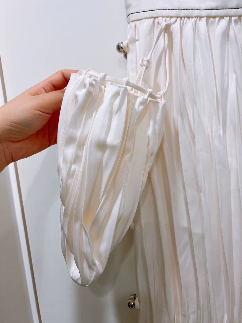 Loewe LOEWE Satin Pleated Midi Skirt - dmc Size US 34 / EU 50 - 5 Thumbnail