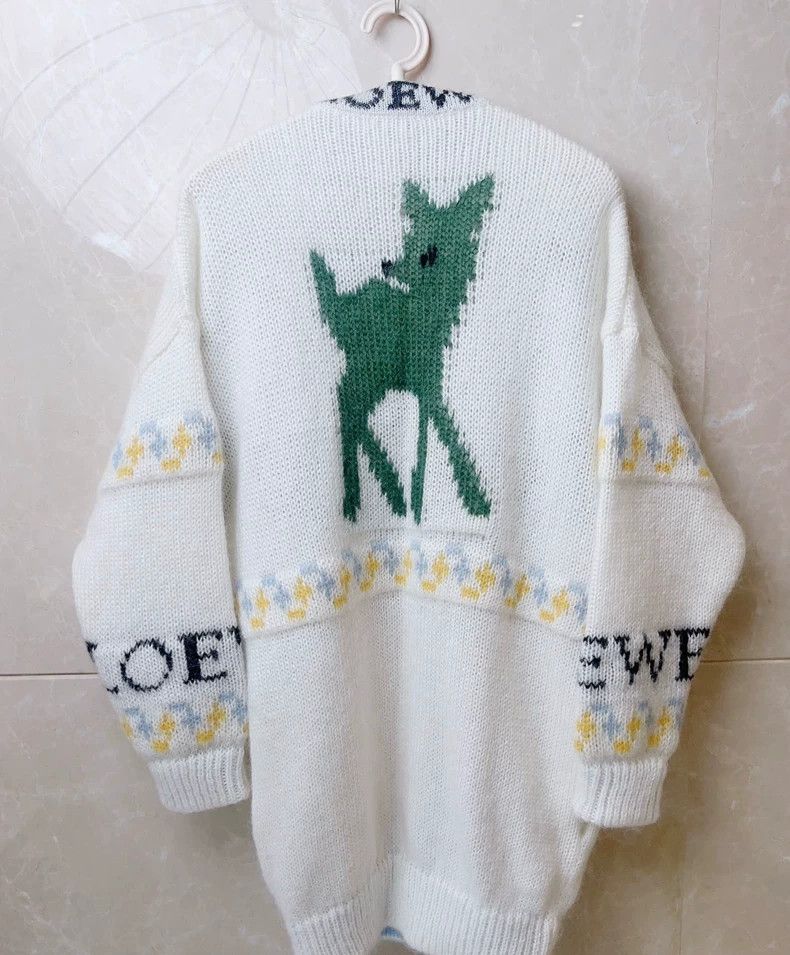 Loewe Loewe Deer Pattern Longline Cardigan - dmc Size US XS / EU 42 / 0 - 2 Thumbnail
