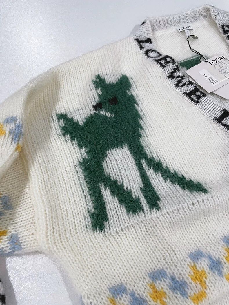 Loewe Loewe White Deer Pattern Cardigan - dmc Size US S / EU 44-46 / 1 - 4 Thumbnail