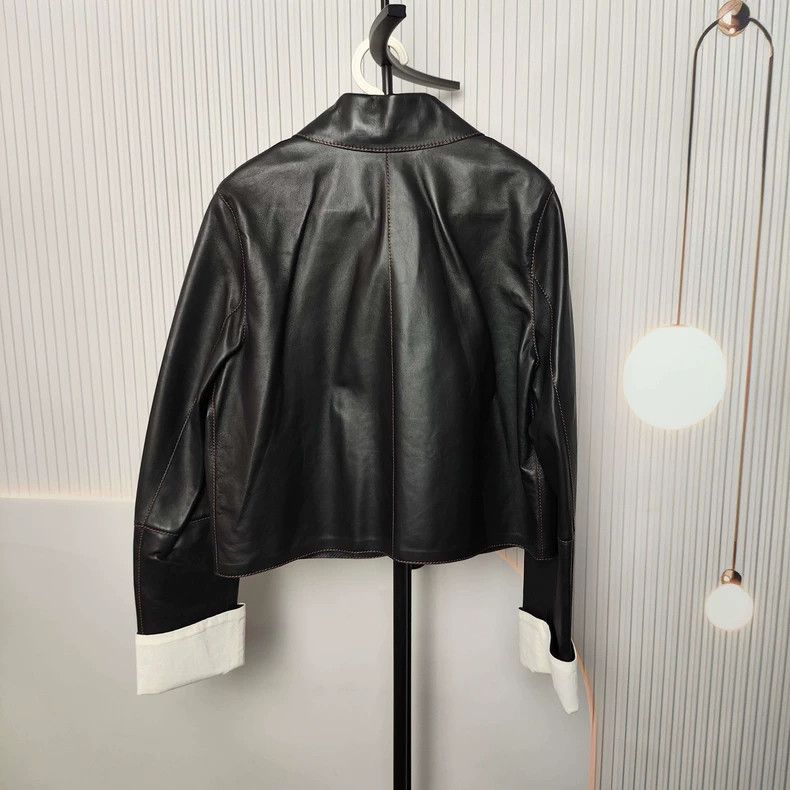 Loewe LOEWE Black Leather Jacket Size 38 - dmc Size US M / EU 48-50 / 2 - 2 Thumbnail