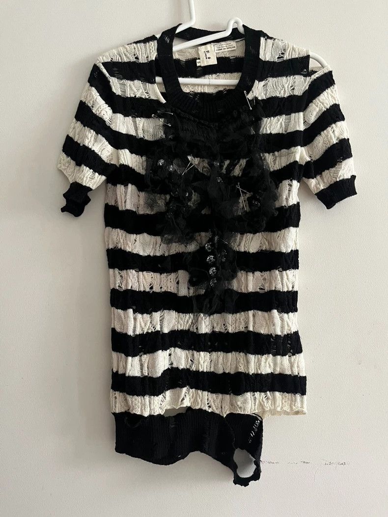 Comme des Garcons Comme des Garçons Striped Knit Short Sleeve - dmc Size US S / EU 44-46 / 1 - 2 Thumbnail