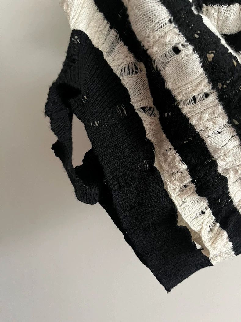 Comme des Garcons Comme des Garçons Striped Knit Short Sleeve - dmc Size US S / EU 44-46 / 1 - 8 Thumbnail