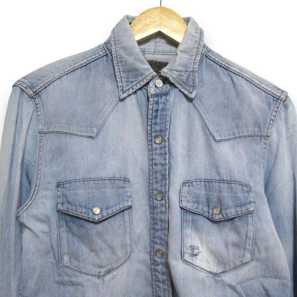 Other Other R.H Vintage Denim Shirt Denim Dress Shirt DUTY FREE for USA Size ONE SIZE - 3 Thumbnail