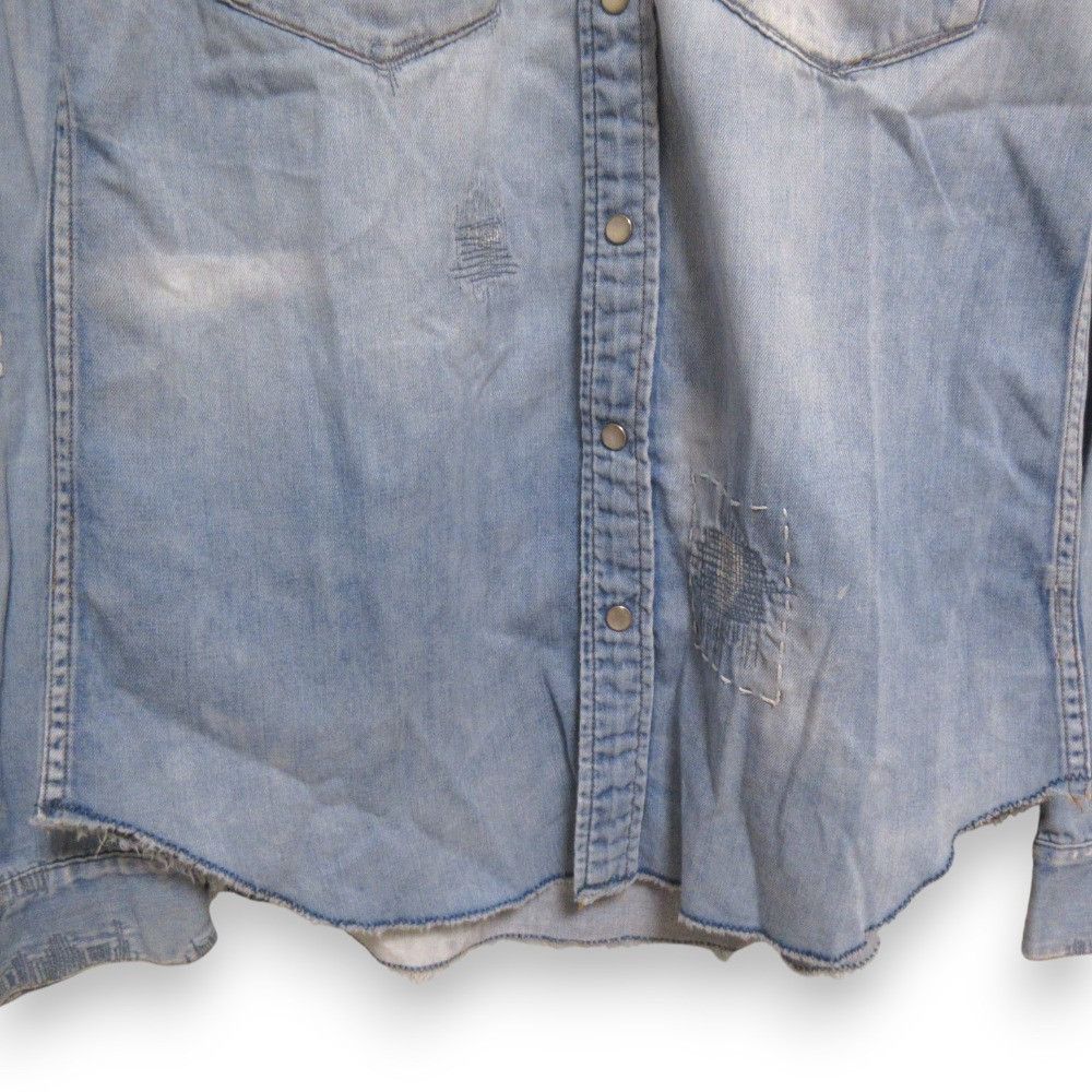 Other Other R.H Vintage Denim Shirt Denim Dress Shirt DUTY FREE for USA Size ONE SIZE - 4 Thumbnail
