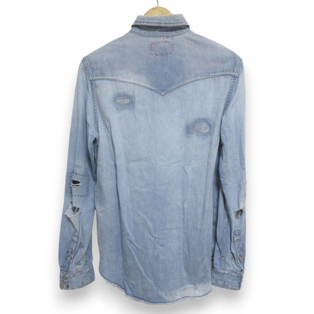 Other Other R.H Vintage Denim Shirt Denim Dress Shirt DUTY FREE for USA Size ONE SIZE - 2 Thumbnail