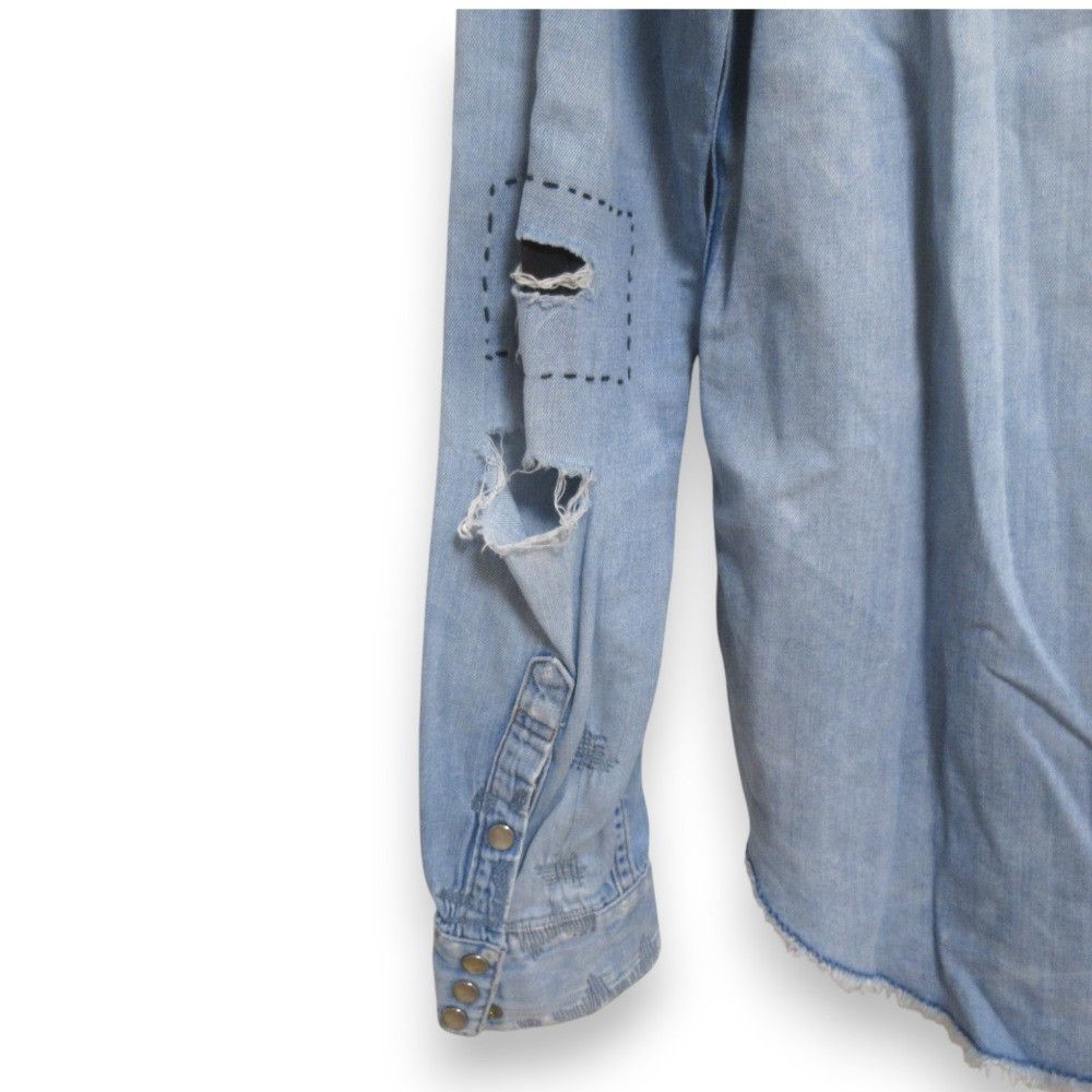 Other Other R.H Vintage Denim Shirt Denim Dress Shirt DUTY FREE for USA Size ONE SIZE - 7 Thumbnail