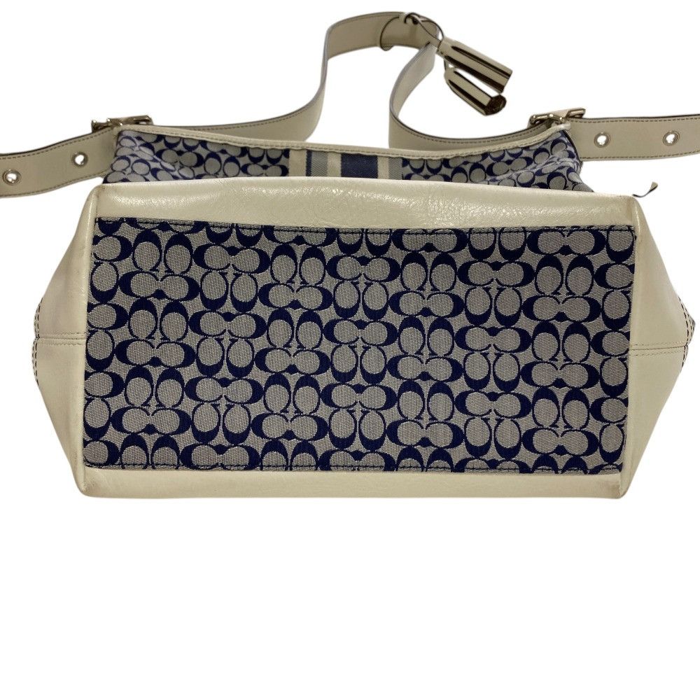 Coach Coach Coach Legacy Signature Stripe Canvas Leather Shoulder Bag Canvas Shoulder Bag 19918 DUTY FREE for USA Size ONE SIZE - 19 Thumbnail