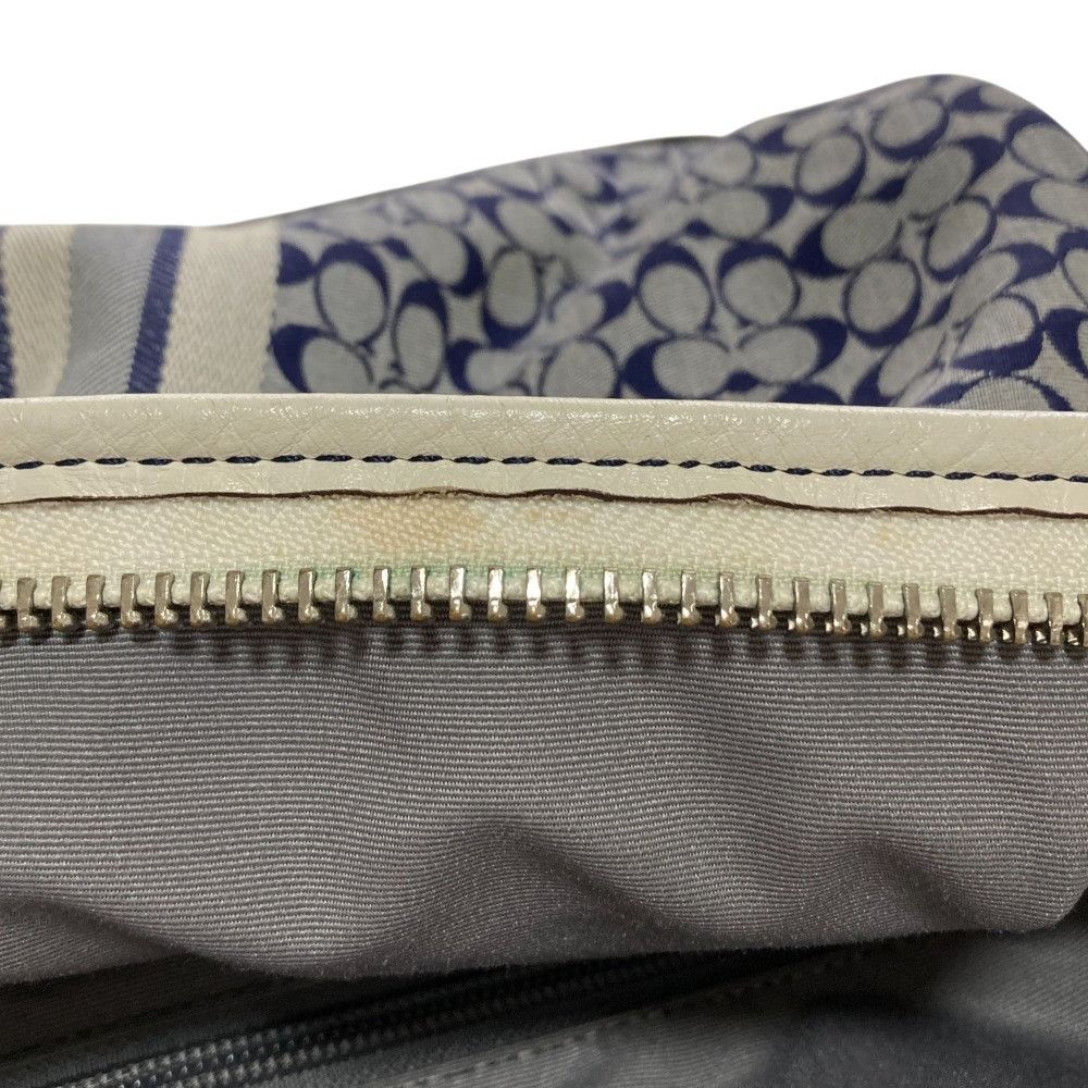 Coach Coach Coach Legacy Signature Stripe Canvas Leather Shoulder Bag Canvas Shoulder Bag 19918 DUTY FREE for USA Size ONE SIZE - 13 Thumbnail