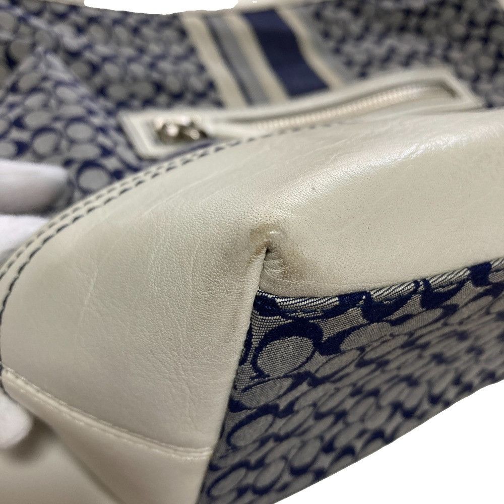 Coach Coach Coach Legacy Signature Stripe Canvas Leather Shoulder Bag Canvas Shoulder Bag 19918 DUTY FREE for USA Size ONE SIZE - 16 Thumbnail