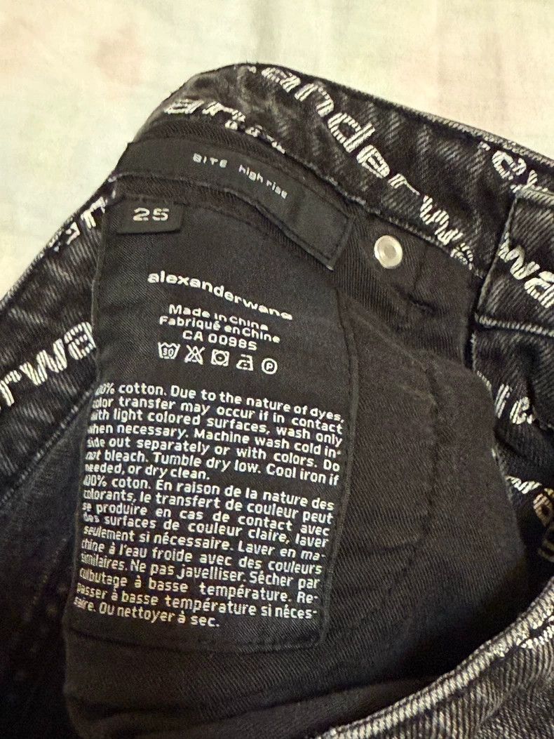 Alexander Wang Alexander Wang Letter Print Denim Shorts Size 25" / US 0 / IT 36 - 4 Thumbnail
