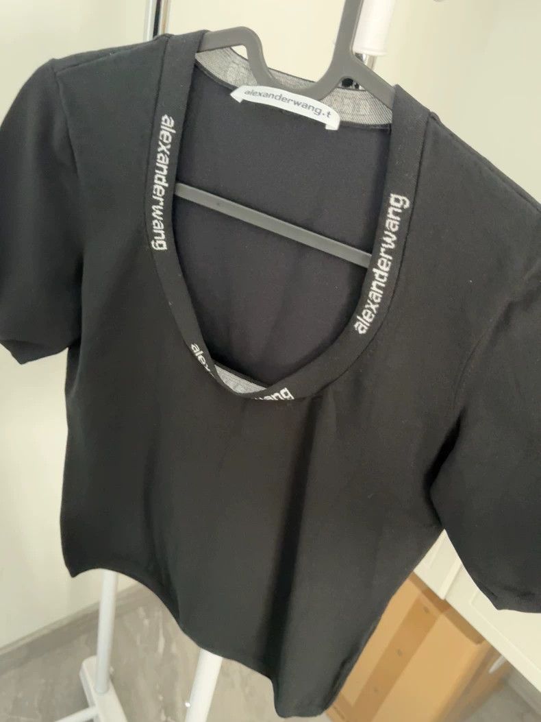 Alexander Wang Alexander Wang Logo Elastic Collar T-shirt Size M / US 6-8 / IT 42-44 - 5 Thumbnail