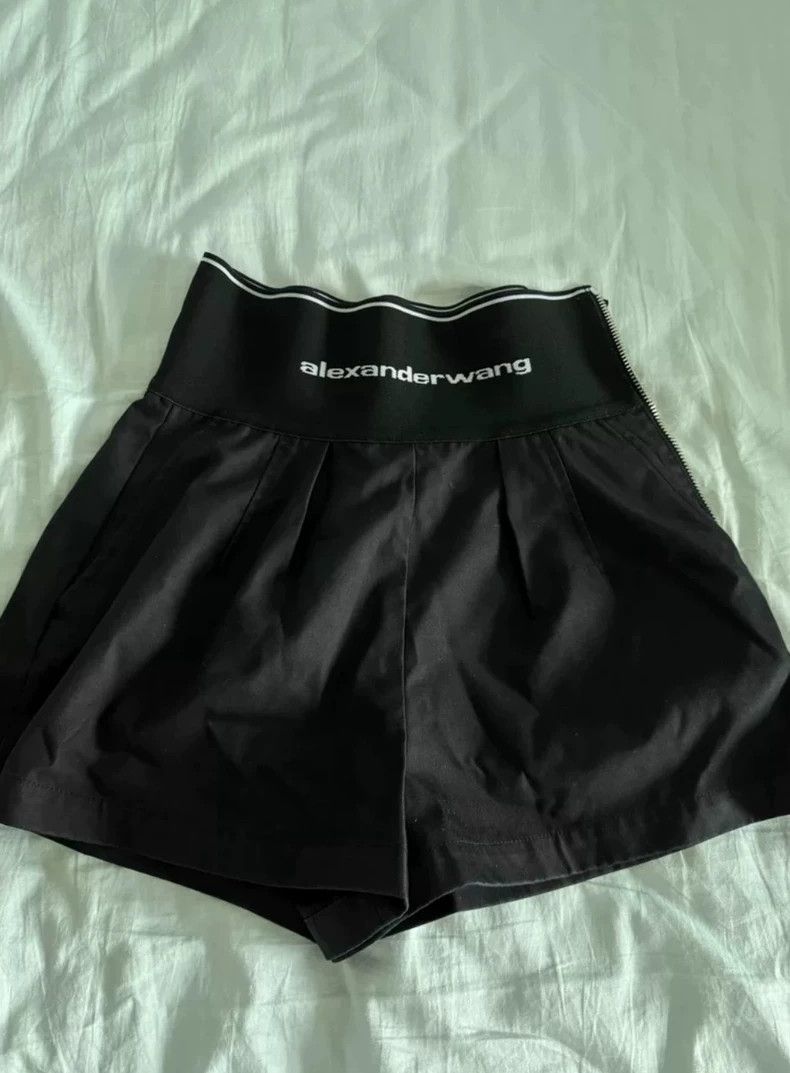 Alexander Wang Alexander Wang High-Waist Logo Print Shorts Size 26" / US 2 / IT 38 - 4 Thumbnail