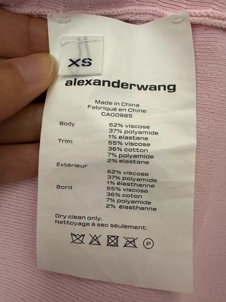 Alexander Wang Alexander Wang Logo Crop Cardigan & Camisole Size XS / US 0-2 / IT 36-38 - 3 Thumbnail