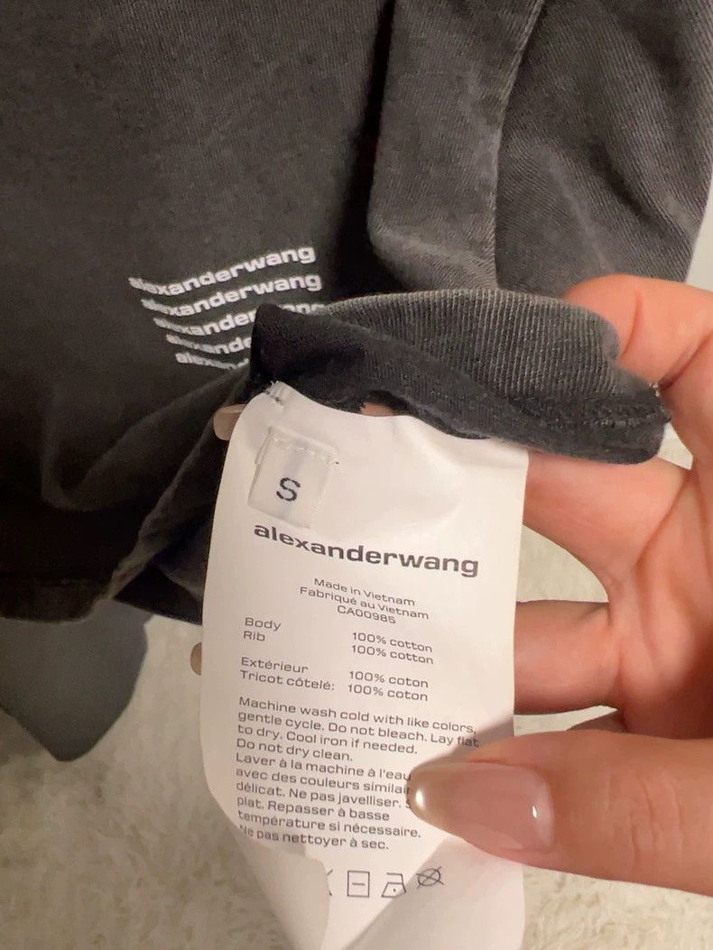 Alexander Wang Alexander Wang Distressed Crop T-Shirt Size S / US 4 / IT 40 - 4 Thumbnail