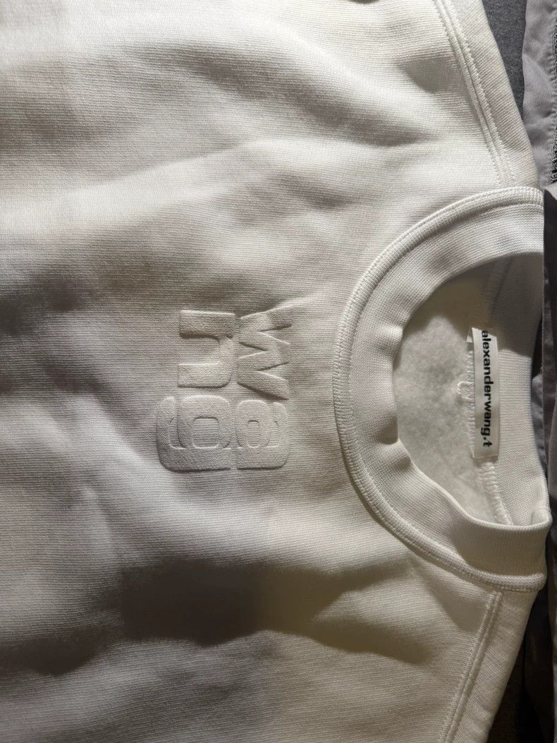 Alexander Wang Alexander Wang White Embroidered Sweatshirt Size XS / US 0-2 / IT 36-38 - 2 Thumbnail