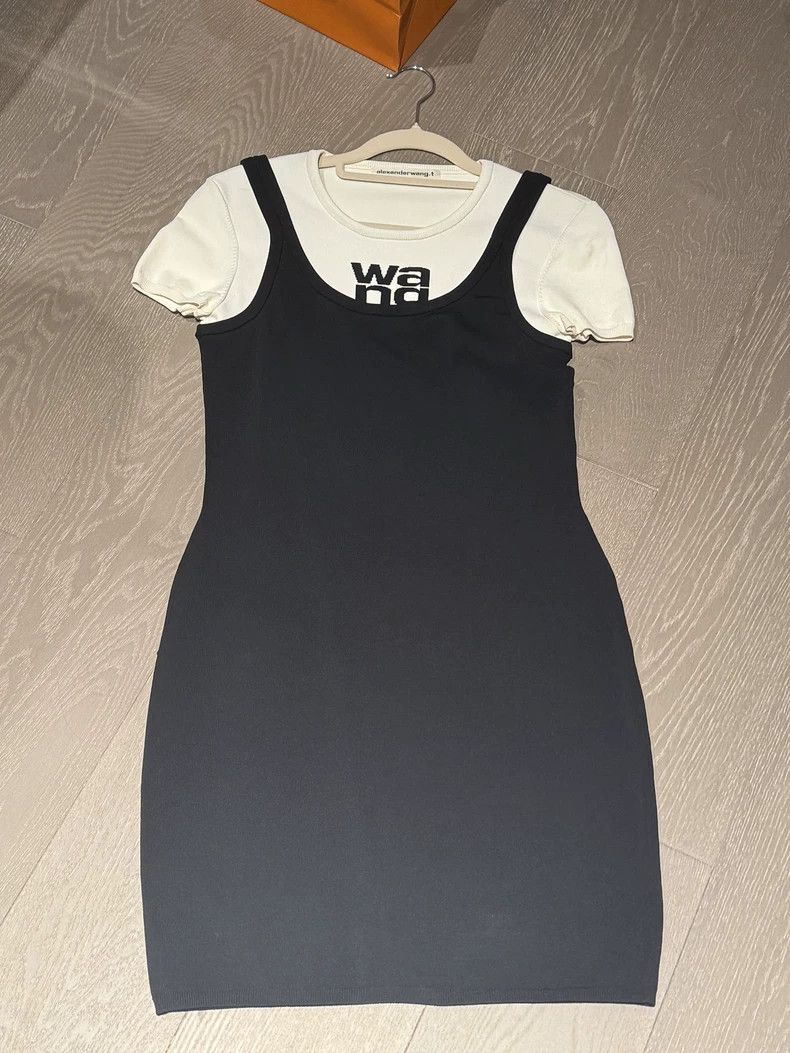 Alexander Wang Alexanderwang Black and White Knitted Dress Size XS / US 0-2 / IT 36-38 - 2 Thumbnail