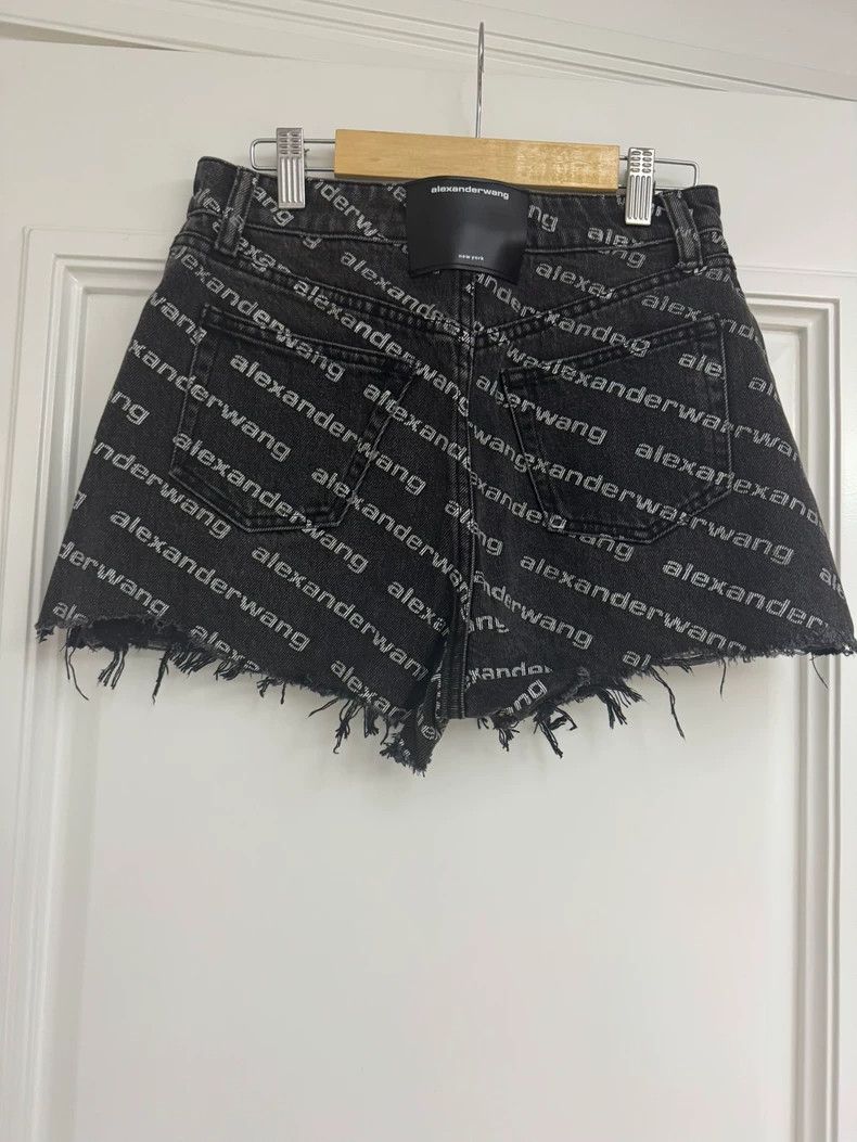 Alexander Wang Alexander Wang Bite Logo Print Denim Shorts Size 25" / US 0 / IT 36 - 3 Thumbnail