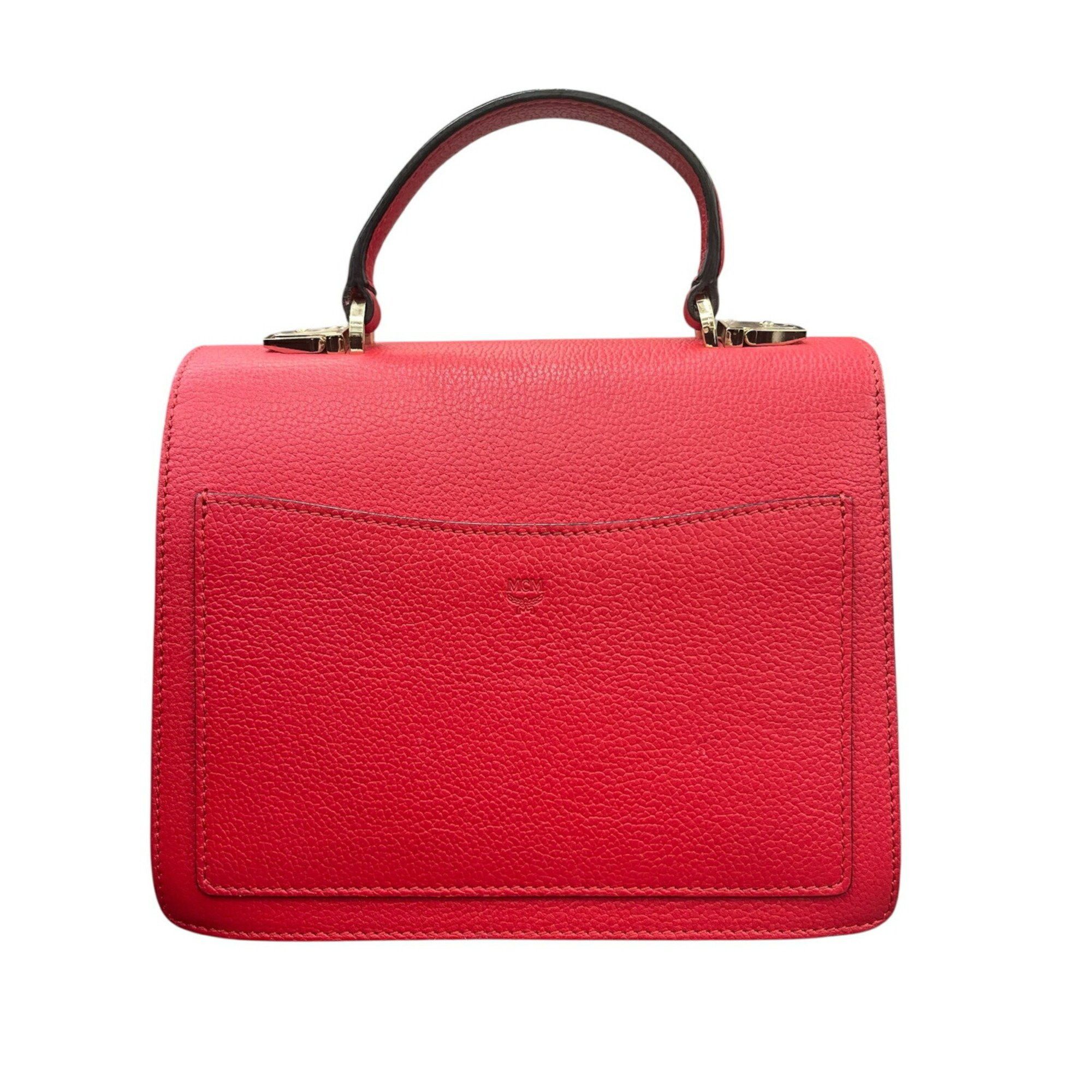 MCM Tracy handbag/shoulder bag in red and ivory for women