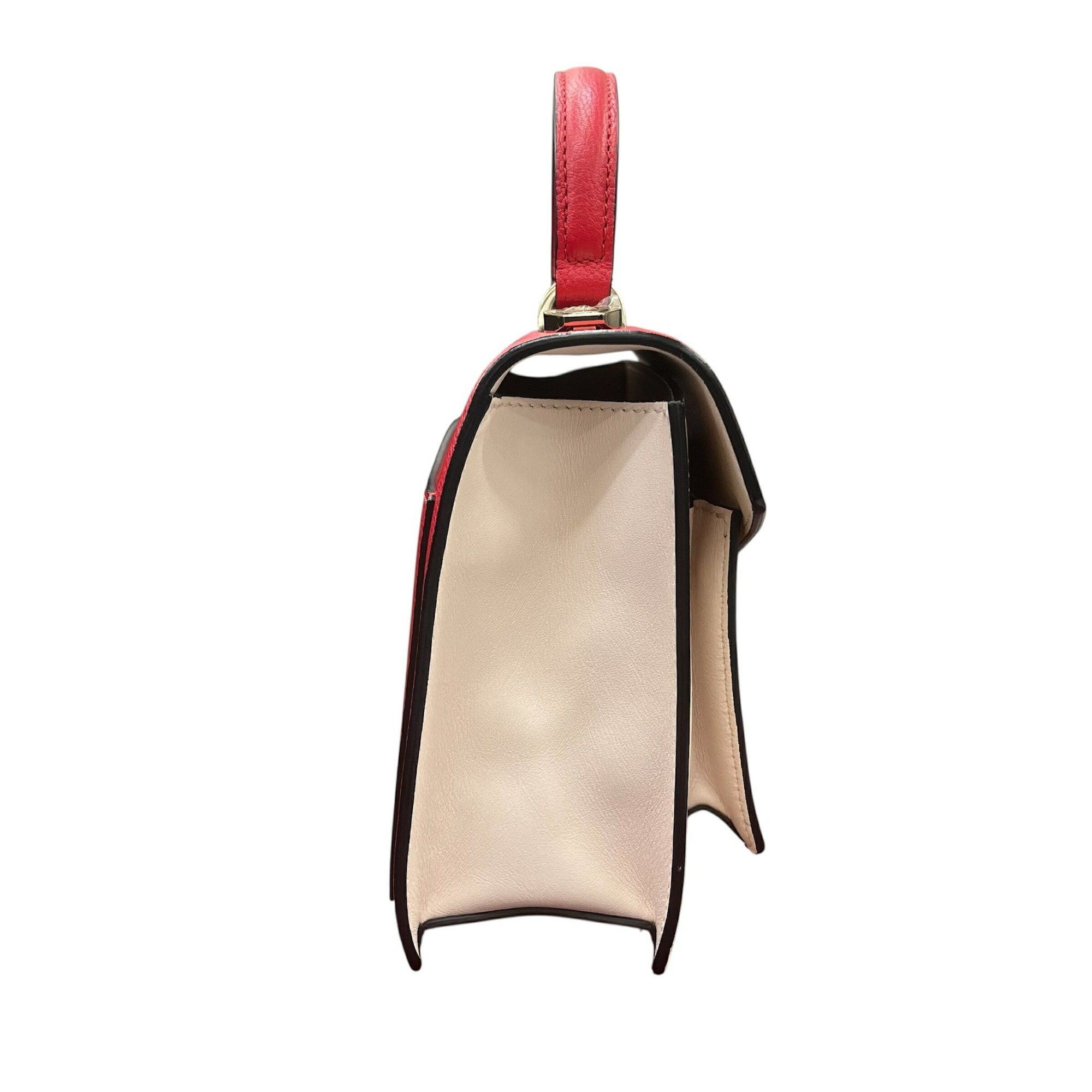 MCM Tracy handbag/shoulder bag in red and ivory for women