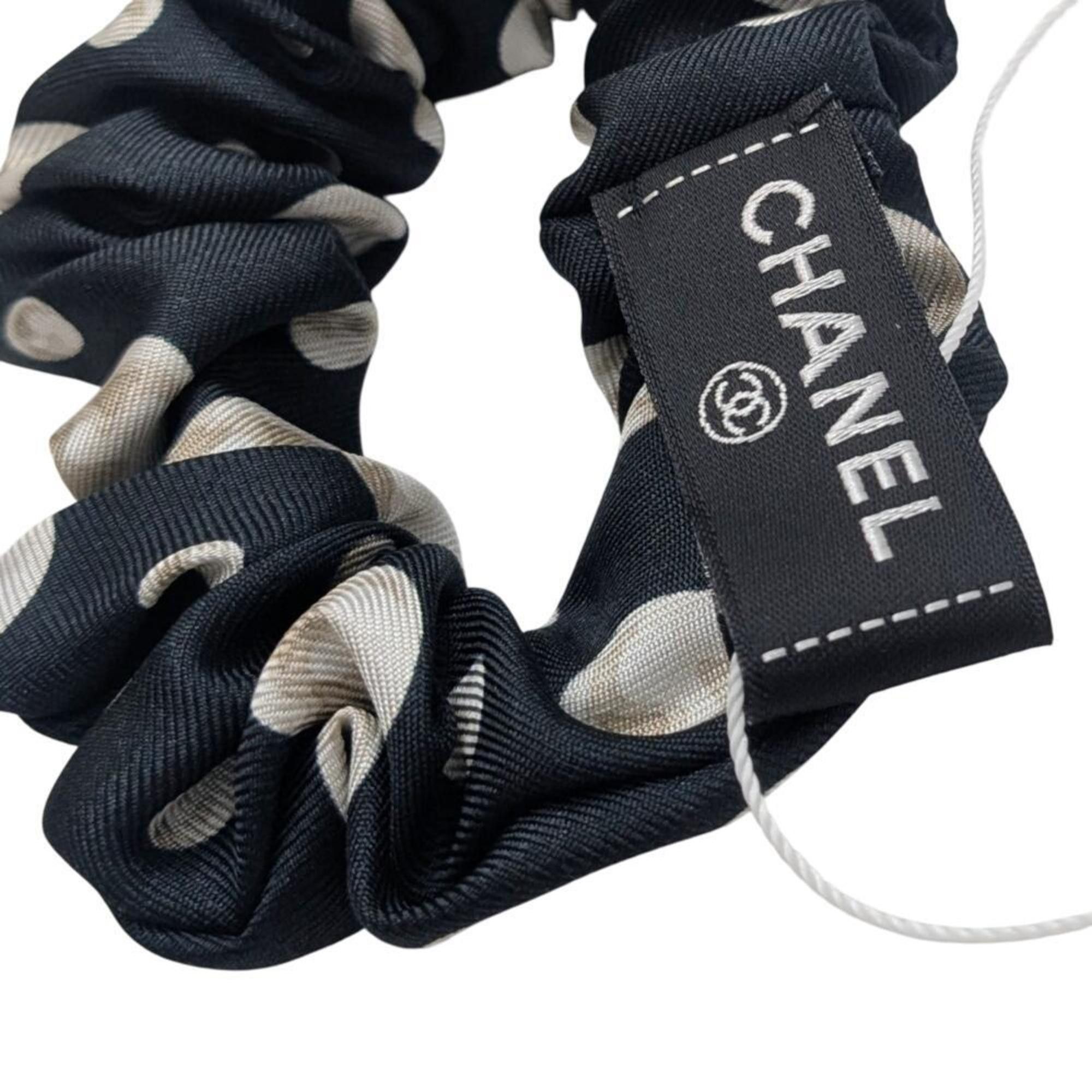 Chanel CHANEL Scrunchie Black Polka Dot Hair Accessory for Women Size ONE SIZE - 6 Thumbnail
