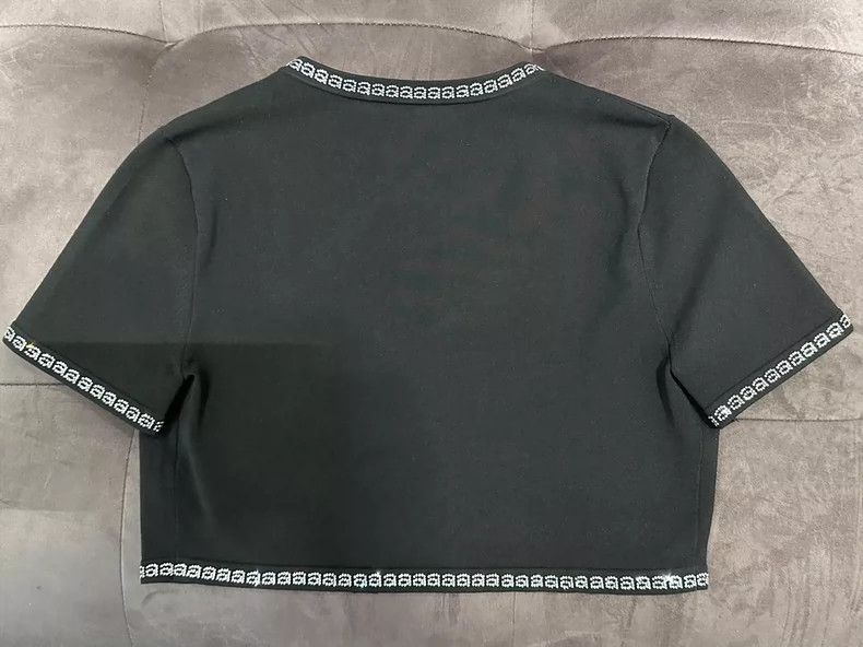 Alexander Wang Alexander Wang Crystal Embellished Short Sleeve Cardigan Size S / US 4 / IT 40 - 4 Thumbnail