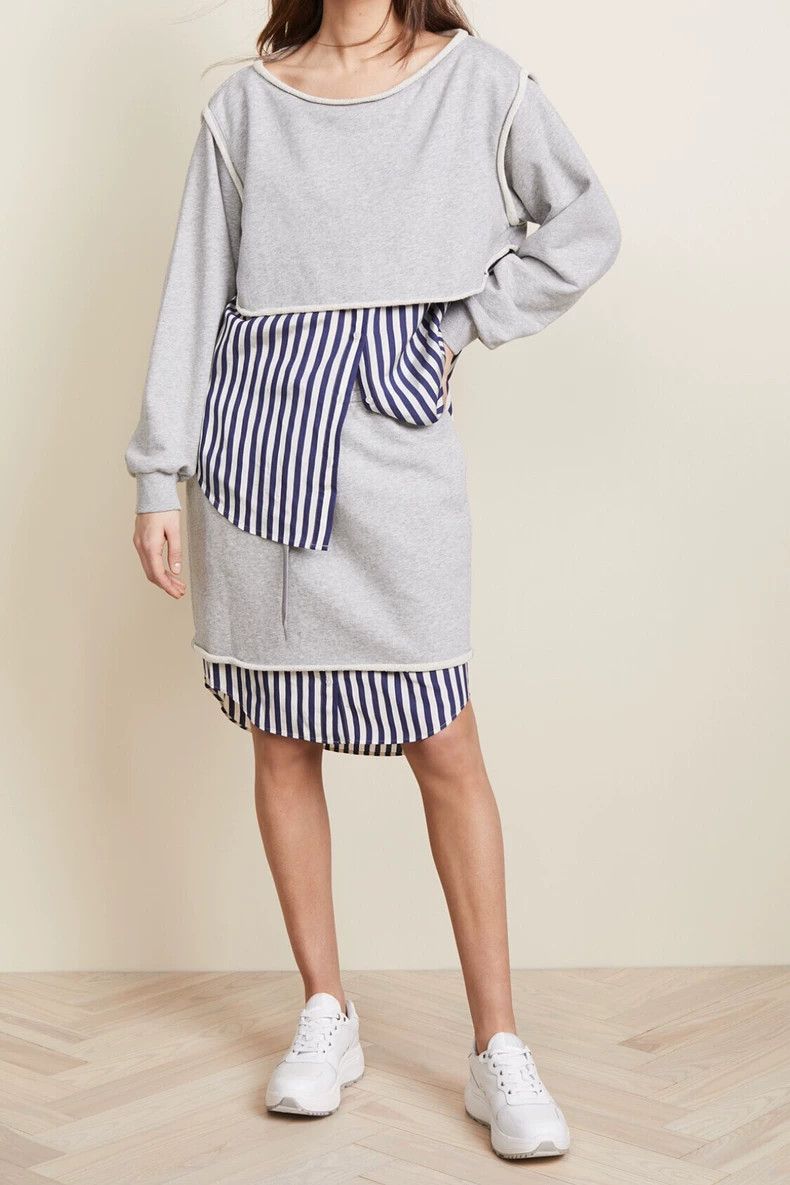 Alexander Wang T by Alexander Wang spliced boat neck sweatshirt Size XS / US 0-2 / IT 36-38 - 3 Thumbnail
